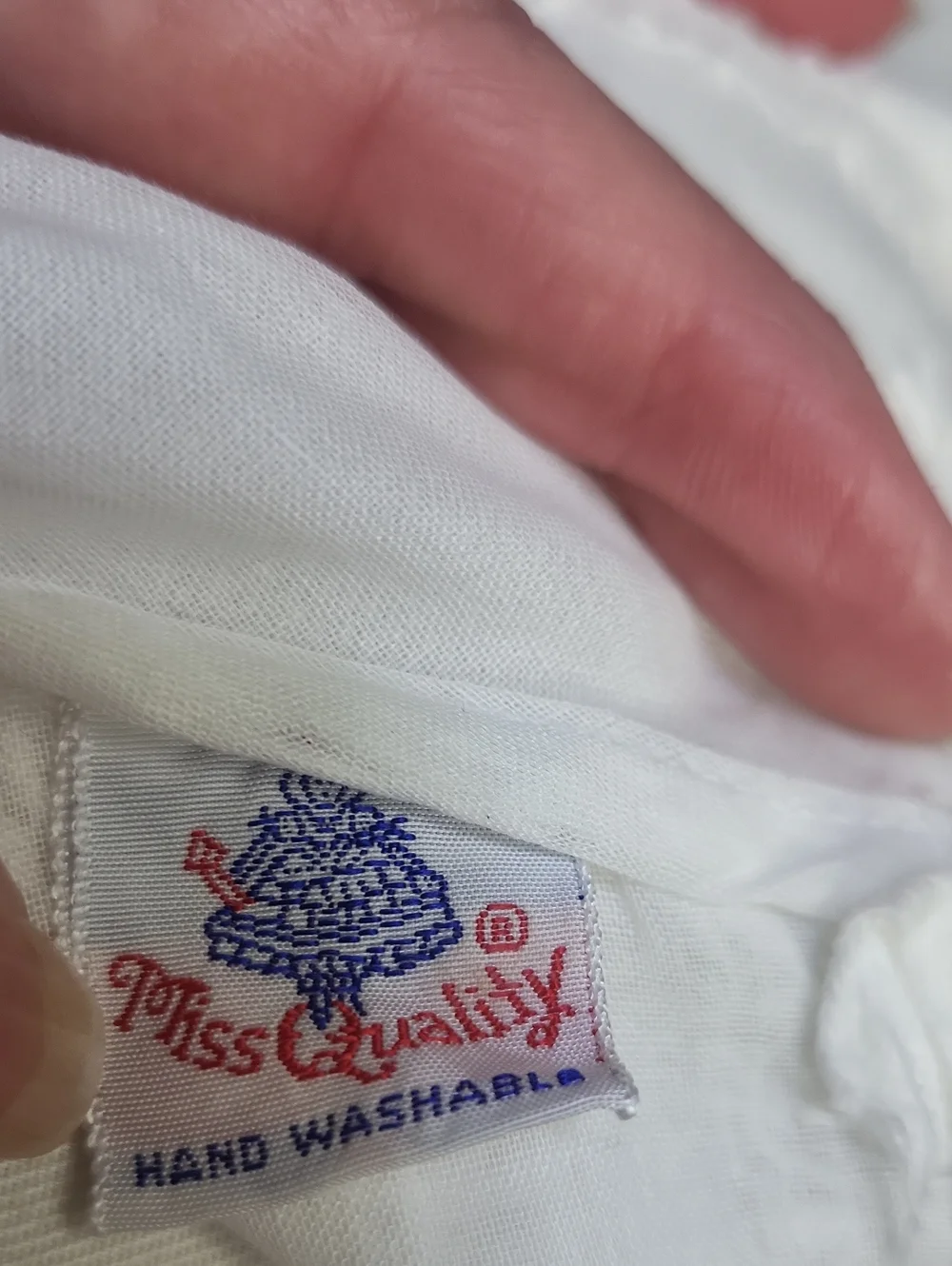 Vtg MISS QUALITY Girls White Embroidered Sheer  Party Flower Wedding Dress